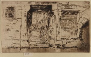 Fiskaffären, Venedig, 1879-1880. av James Abbott McNeill Whistler