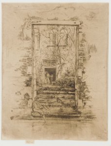 Trädgården, 1879-1880. av James Abbott McNeill Whistler