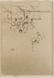 Landstigningsplatsen, kor, 1887. av James Abbott McNeill Whistler