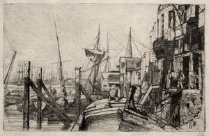 The Limehouse, 1871. av James Abbott McNeill Whistler