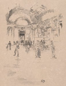 The Long Gallery, Louvren, 1894. av James Abbott McNeill Whistler
