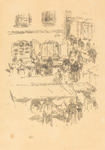 Marknaden, Vitré, 1893. av James Abbott McNeill Whistler