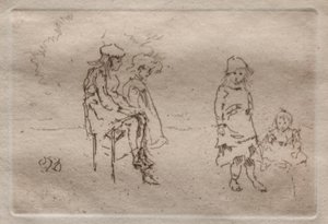 Menpes-barnen. av James Abbott McNeill Whistler