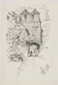 Prästens hus, Rouen, 1894-95 (lito på papper) av James Abbott McNeill Whistler