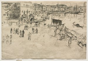 The Riva, nr 1, 1880. av James Abbott McNeill Whistler
