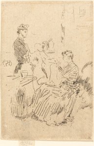Sömmerskan, ca. 18841886. av James Abbott McNeill Whistler