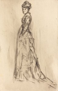 Sidenklänningen, ca. 1873. av James Abbott McNeill Whistler