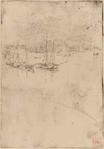 Ångbåten, Venedig, 1879-1880. av James Abbott McNeill Whistler