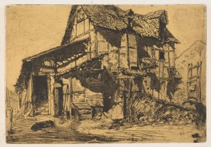 Den osäkra hyresgården Den gamla gården, 1858. av James Abbott McNeill Whistler