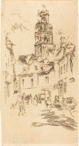 Tour St. Antoine, Loches, 1888. av James Abbott McNeill Whistler