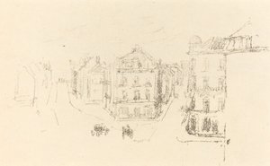 Provskiss: Grand Rue, Dieppe, ca. 1891. av James Abbott McNeill Whistler