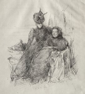 Två kvinnor. av James Abbott McNeill Whistler