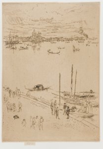 Upprätta Venedig, 1879-1880. av James Abbott McNeill Whistler
