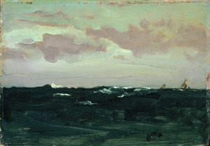Violet och blått: Among the Rollers, ca 1893 (olja på panel) av James Abbott McNeill Whistler