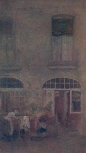 White And Grey Hotel Courtyard Dieppe, 1885, 1904 av James Abbott McNeill Whistler