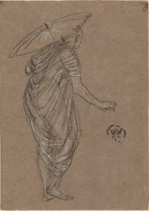 Kvinna med parasoll, 1870-1873. av James Abbott McNeill Whistler