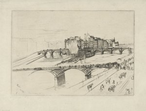 City Island Isle of the City, Paris av James Abbott McNeill Whistler