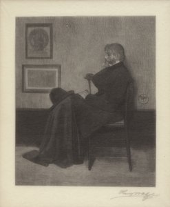 Thomas Carlyle (trägravyr) av James Abbott McNeill & Wolf Henry (1852 1916) Whistler