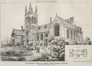 The Whitgift Hospital Middle Class School, Croydon, 1873 av James Akerman