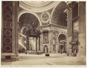 Peterskyrkan, Rom, Rom, San Pietro-kyrkan, ca. 1870.