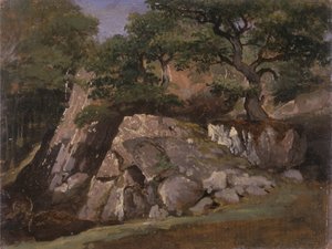 Utsikt över Valley of Rocks nära Mittlach (Alsace) av James Arthur OConnor