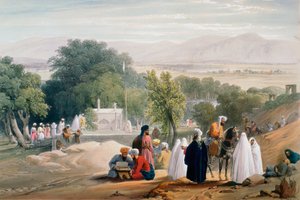 Kejsar Baburs grav, Kabul, första anglo-afghanska kriget 1838-1842