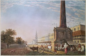 Writers Buildings, Calcutta, graverad av Robert Havell, pub. 1824 av James Baillie after Fraser