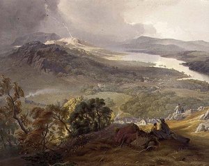 Lake Windermere, detalj av Lakeside Railway, från "The English Lake District"