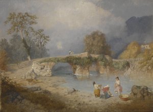 Klarar upp för fint väder, Beddgelert, norra Wales av James Baker Pyne