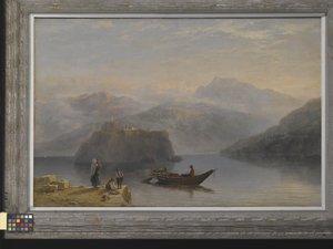 Lago Maggiore (?) (olja på duk) av James Baker Pyne