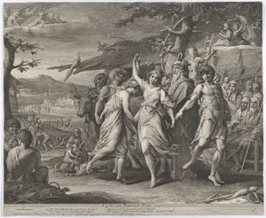 En grekisk skördefest, eller tacksägelse till landsbygdens gudar, Ceres, Bacchus m.fl.