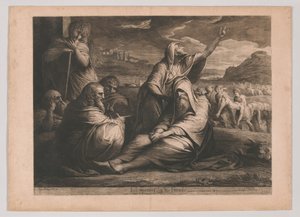 Job tillrättavisad av sina vänner av James Barry