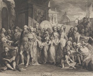 Drottningen eller inhemsk utbildning i Windsor (Designs for the Walls of the Great Room of the Society for the Encouragement of the Arts) av James Barry