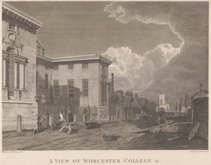 En utsikt över Worcester College &c.