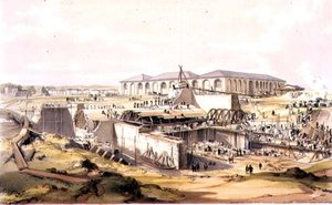 Building the Stationary Engine House, Camden Town, 28 april 1837, graverad av konstnären