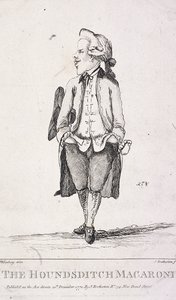 「ハウンズディッチ・マカロニ」、1772年スウェーデン語