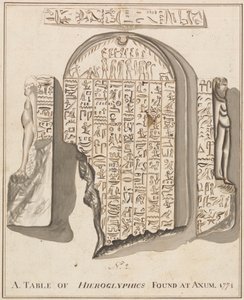 Nr 2. A. Tabell över hieroglyfer funnen vid Axum av James Bruce