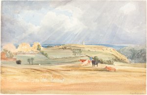 Landskap med boskap Somerset, 1830.