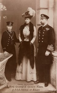 Kung George V, drottning Mary och prinsen av Wales av James Charles Dinham