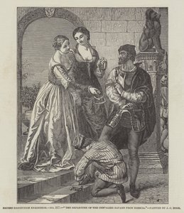 Chevalier Bayards avgång från Brescia av James Clarke Hook
