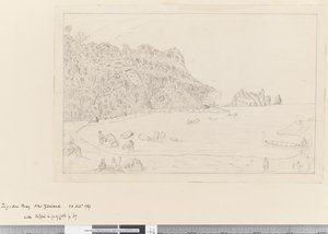 iv. Utsikt över Watering Place Tegadoo Bay, Nya Zeeland, 23 oktober 1769