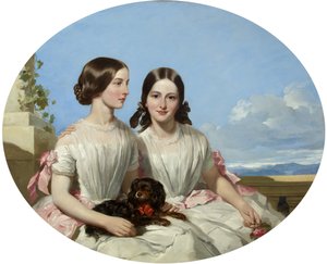 Systrarna, Annie och Henrietta Marie Shaw (olja på duk)