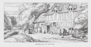 Bunyans födelseplats (gravyr) av James Dawson Watson
