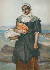 En fransk fiskarflicka, c1890, 1906. av James Dromgole Linton