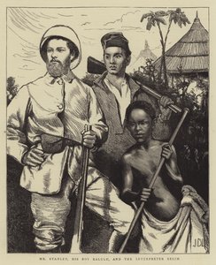 Mr Stanley, hans pojke Kalulu och tolken Selim av James Dromgole Linton