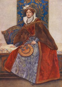 Shakespeares Köpmannen i Venedig: Portia (färglitografi) av James Dromgole Linton