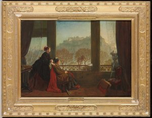 Porträtt av baronessan Burdett Coutts och hennes följeslagare Mrs Brown, Edinburgh, 1874,