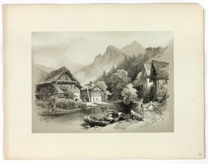 Brunnen, från Picturesque Selections av James Duffield Harding