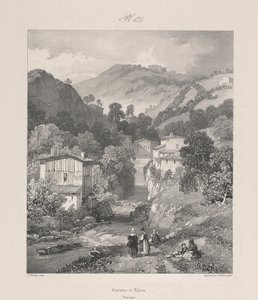 Thiers vattenfall, Auvergne av James Duffield Harding