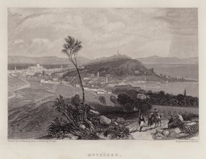 Mytelene (färg litho) av James Duffield Harding